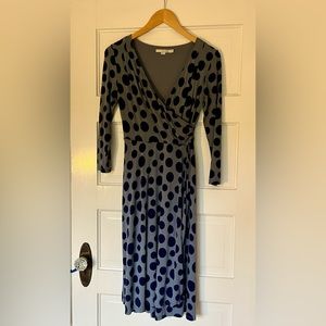 Boden Long Sleeve Wrap Midi Dress Size US 6